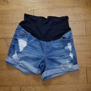 Distressed maternity Jean shorts from Stitch Fix